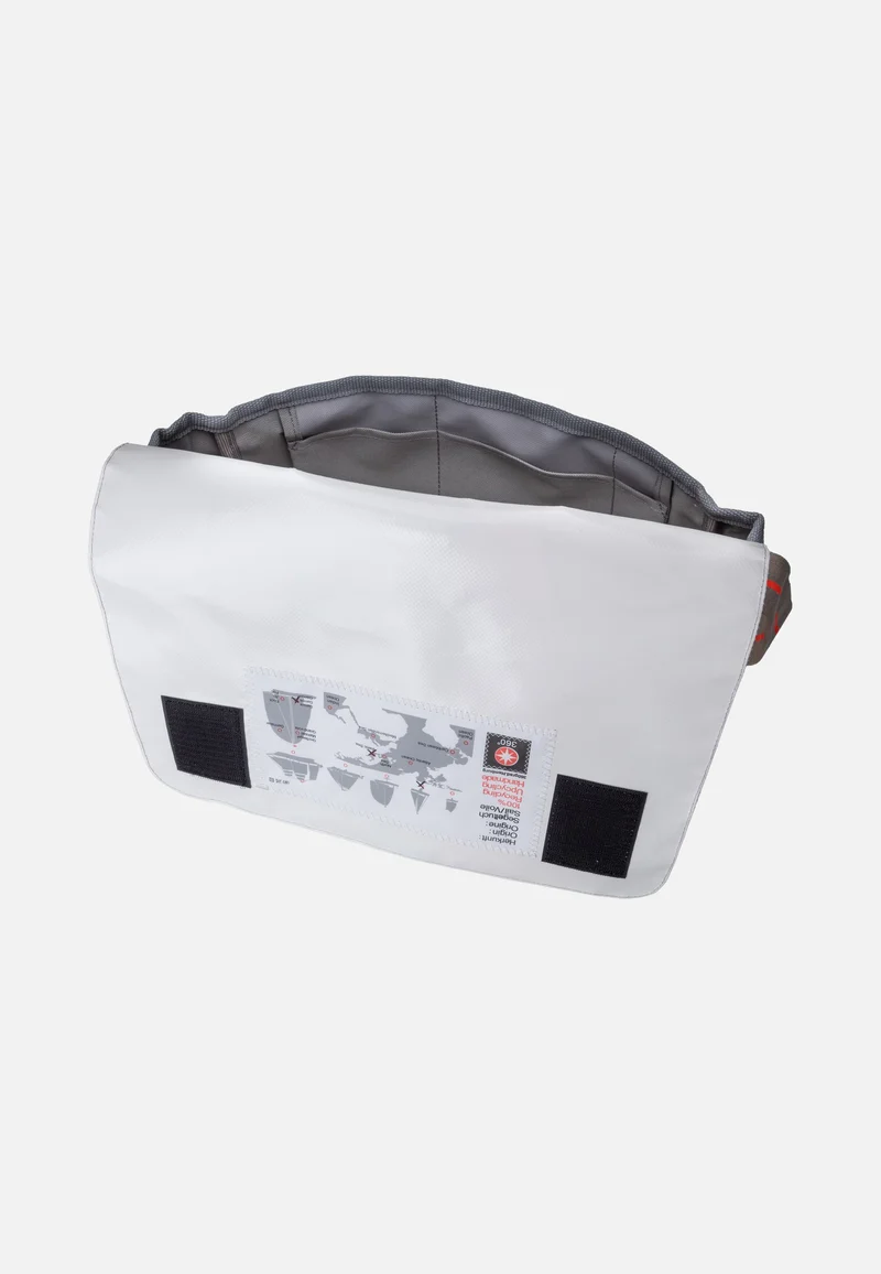 Barkasse Mini Weiss/Sand/Zahl Orange - Messenger Bag