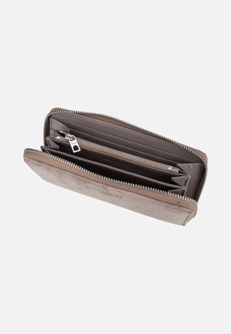 Ines L Suede Neutral Grey - Portemonnaie