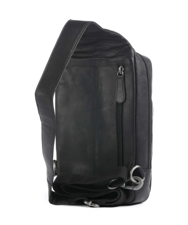 The Chesterfield Brand Wax Pull Up Cow Turelle Slingbag black
