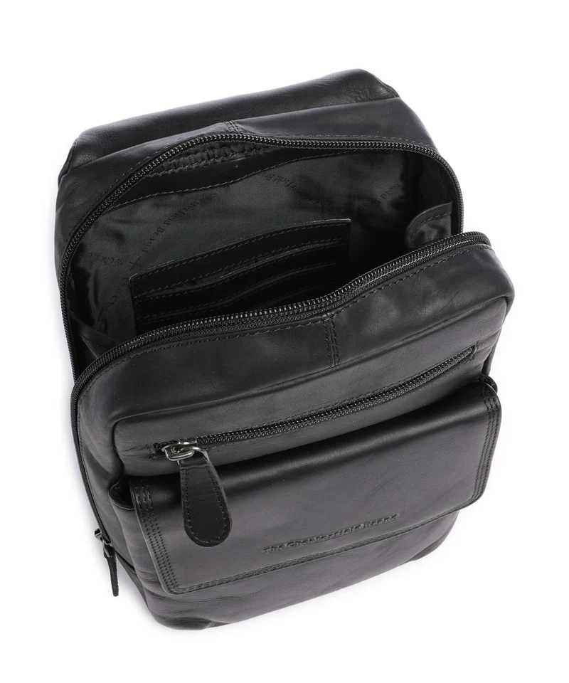 The Chesterfield Brand Wax Pull Up Cow Turelle Slingbag black