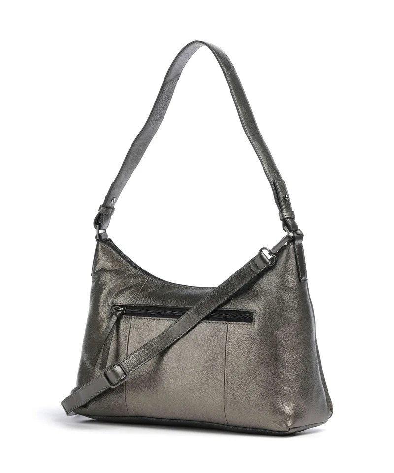 Burkely Creased Crystal Schultertasche gunmetal