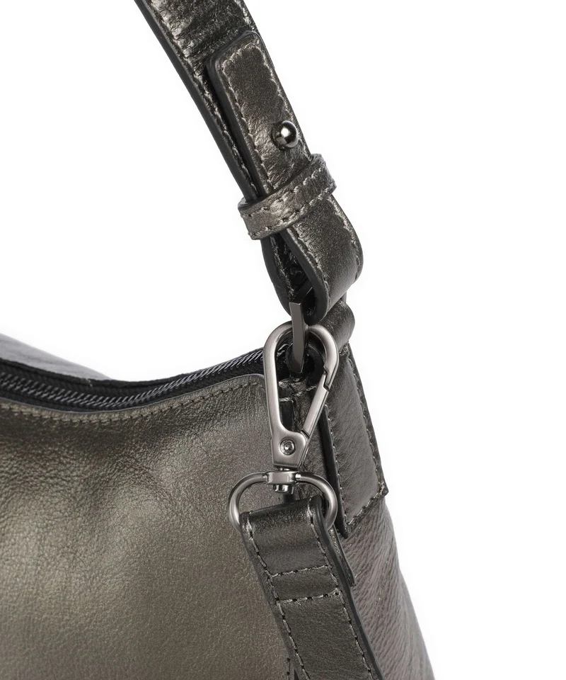 Burkely Creased Crystal Schultertasche gunmetal