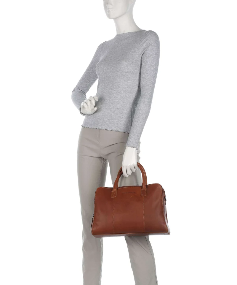 The Chesterfield Brand Wax Pull Up Cow Layton Handtasche cognac