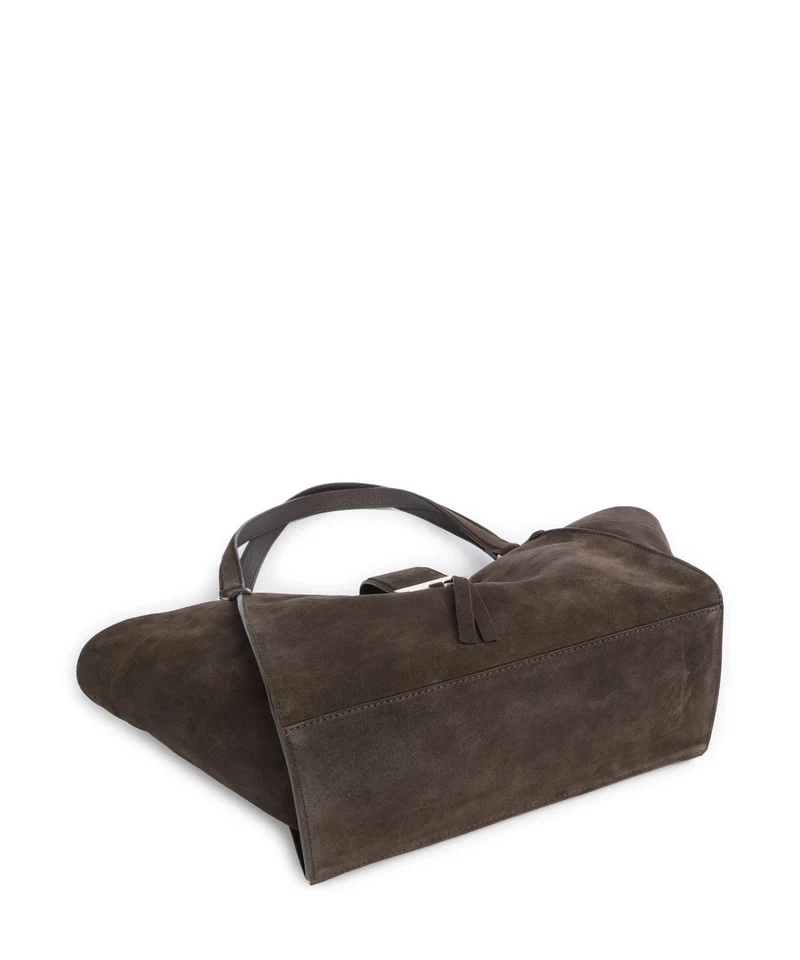 Abro Suede Temi Shopper dark brown