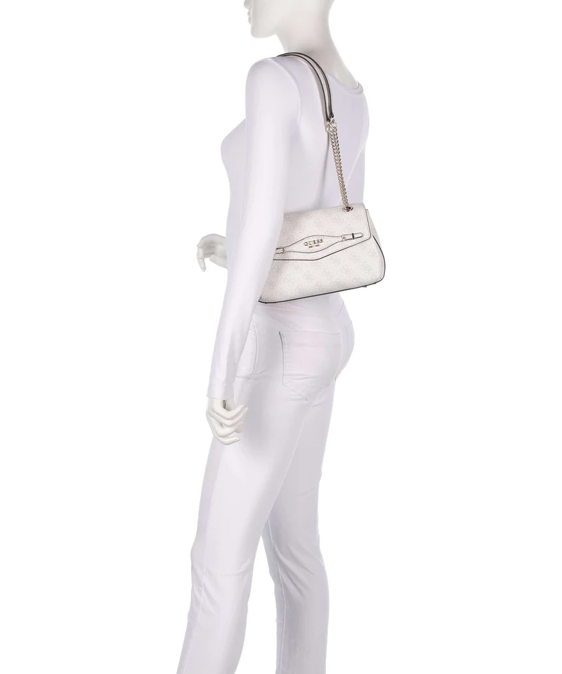 Guess Katya 4G Logo Schultertasche white logo