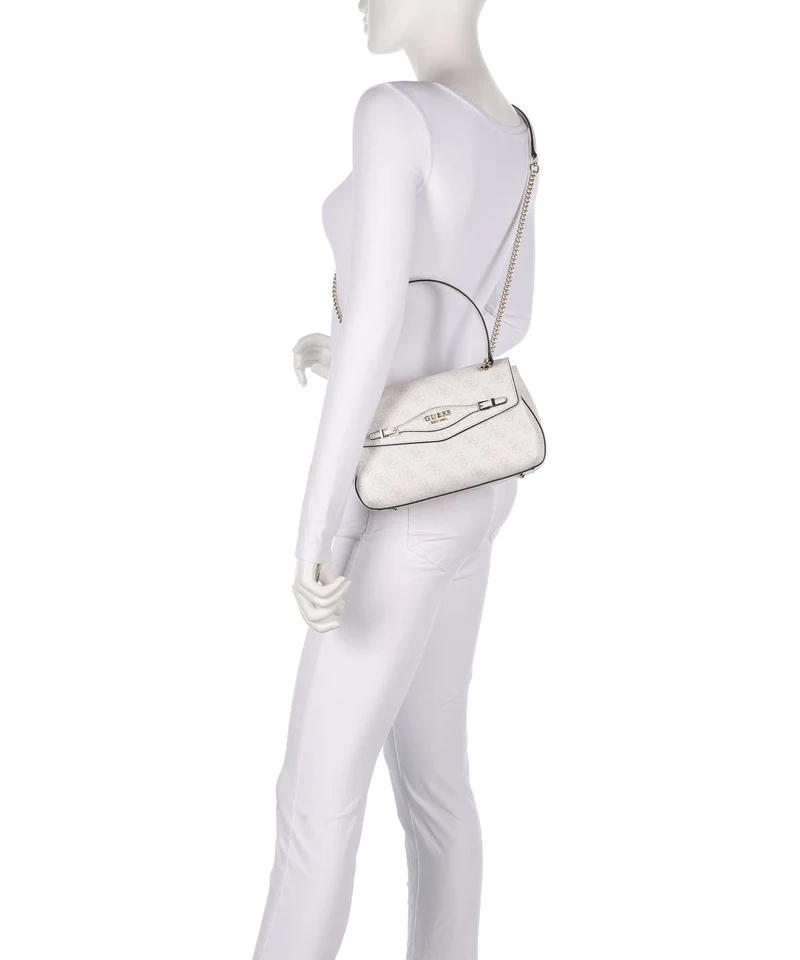 Guess Katya 4G Logo Schultertasche white logo