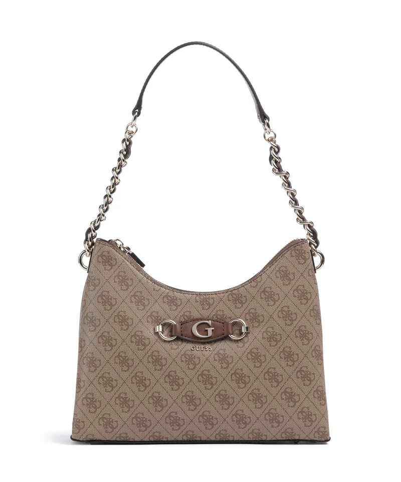 Guess Izzy Schultertasche latte logo/brown