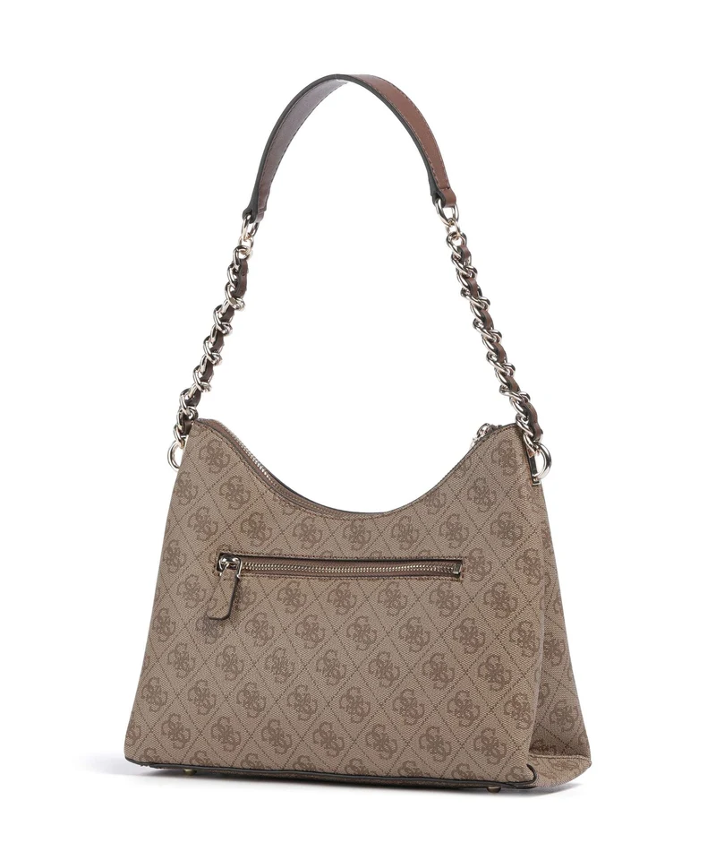 Guess Izzy Schultertasche latte logo/brown