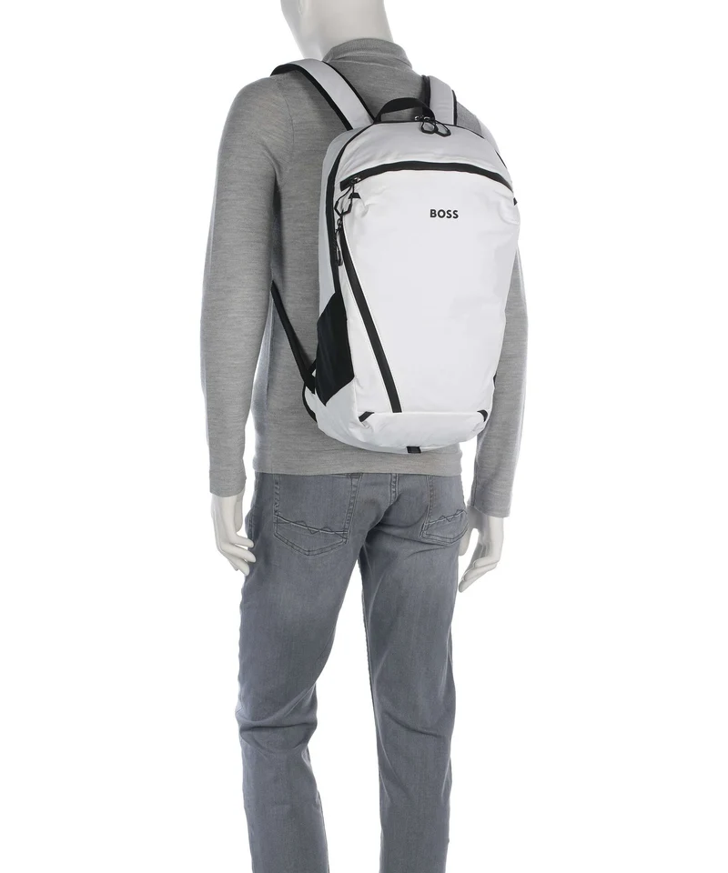 BOSS Stenson Rucksack open white