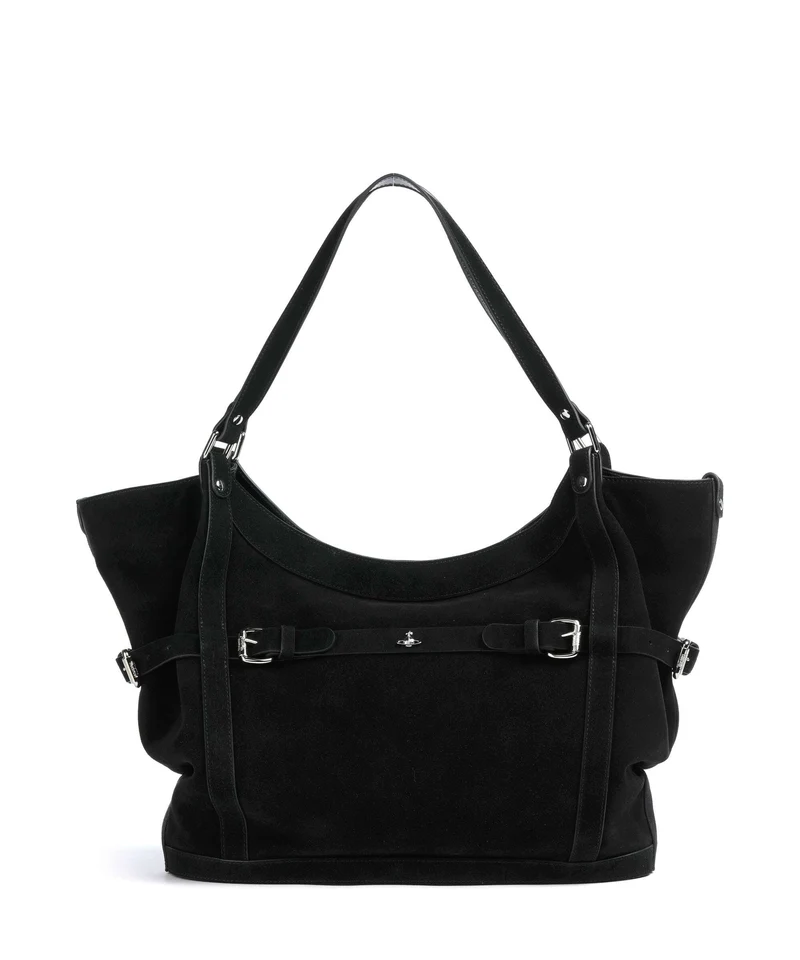 Vivienne Westwood Frankie Suede Large Shopper black