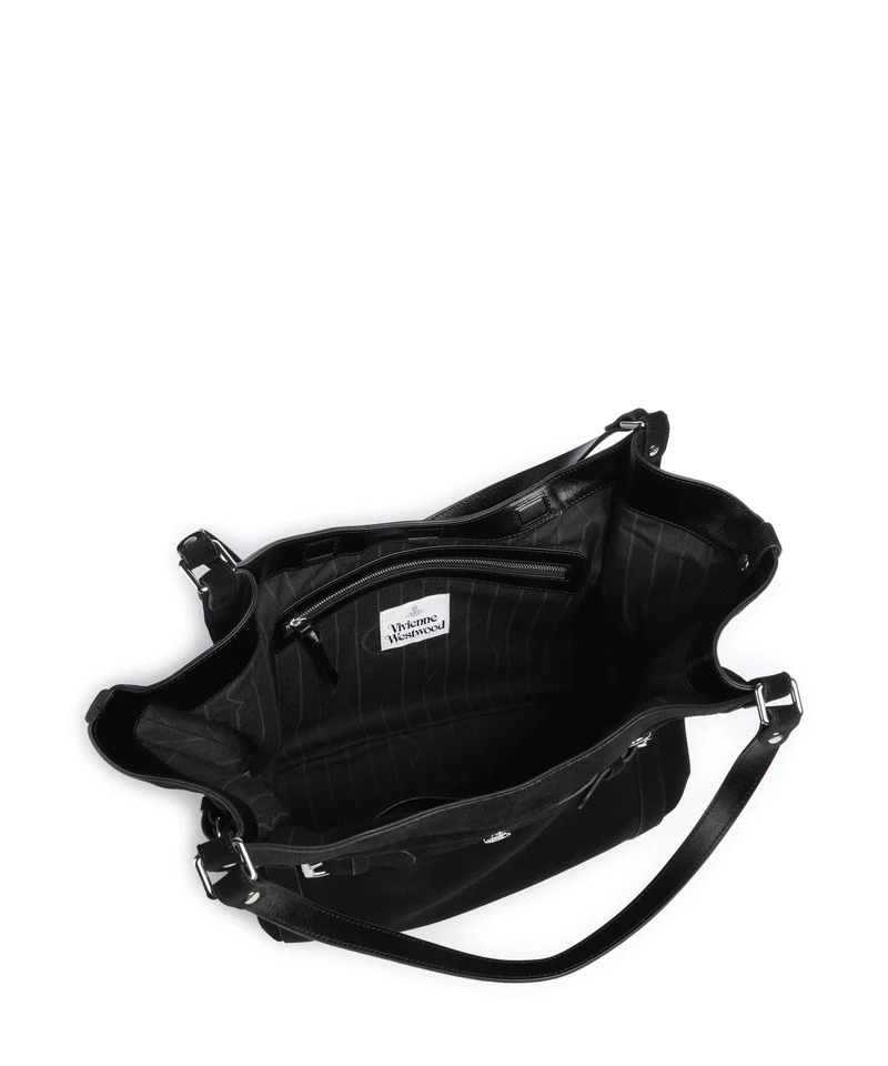 Vivienne Westwood Frankie Suede Large Shopper black
