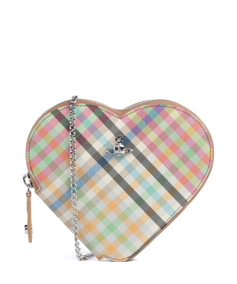 Vivienne Westwood Heart Buccia D'Arancia Umhängetasche heather plaid