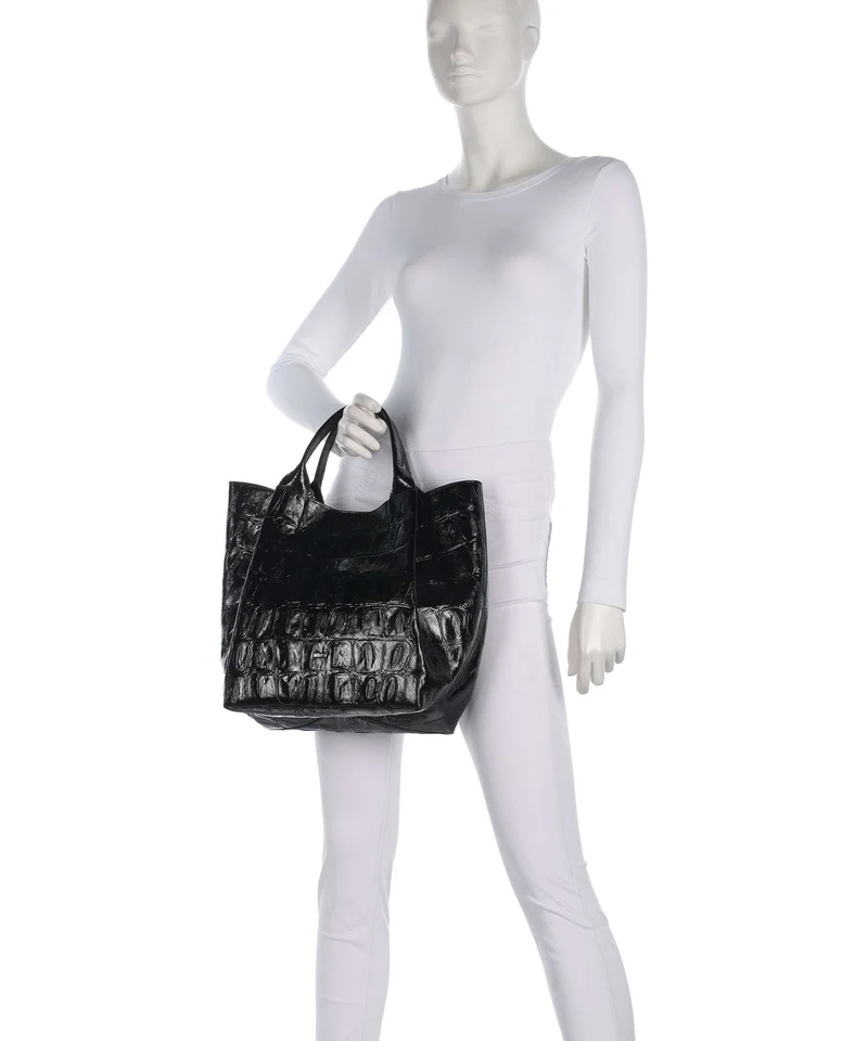 Abro Maxi Cocco Essential Medium Handtasche black/nickel