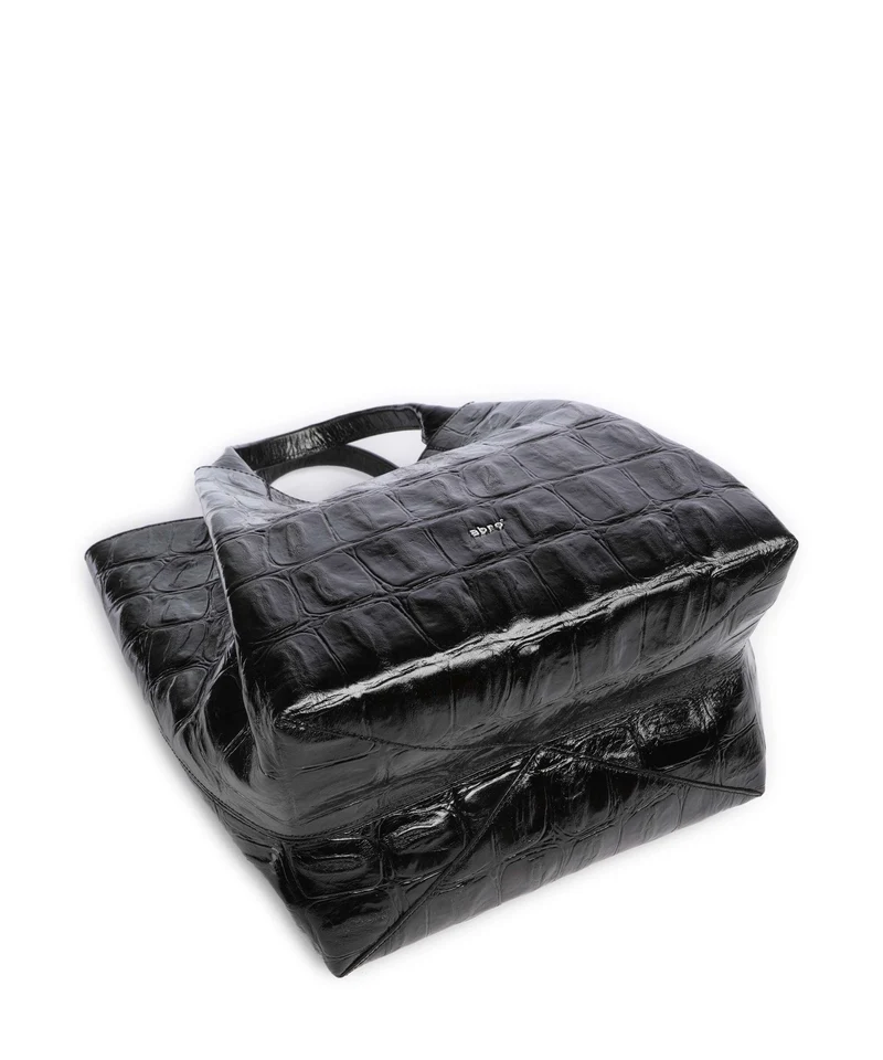 Abro Maxi Cocco Essential Medium Handtasche black/nickel