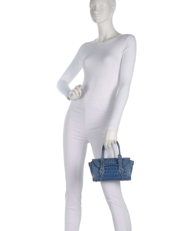 Vivienne Westwood Bettina Embossed Croc Mini Handtasche blue