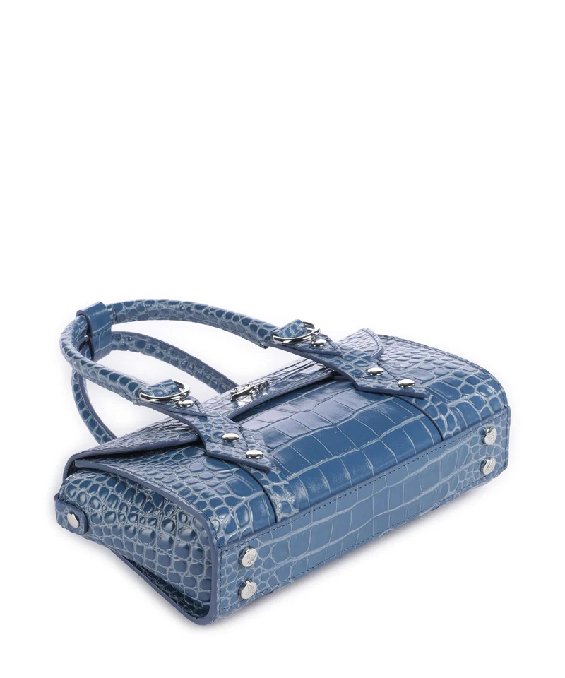 Vivienne Westwood Bettina Embossed Croc Mini Handtasche blue