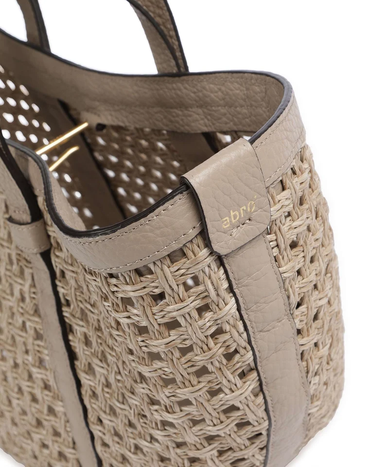 Abro Raffia Net Cosmo Medium Shopper sahara