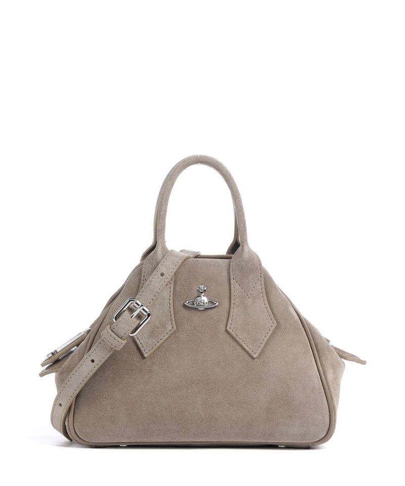 Vivienne Westwood Yasmine Suede Small Handtasche stone