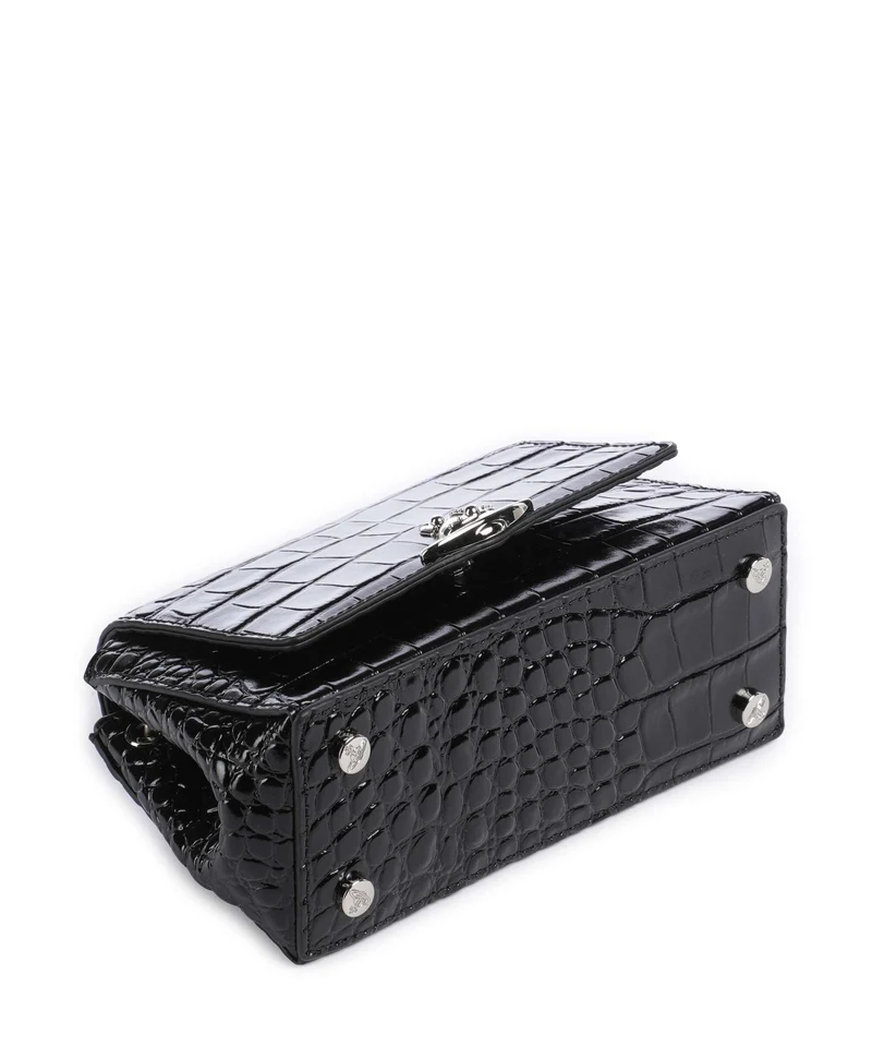 Vivienne Westwood Hazel Embossed Croc Small Schultertasche black