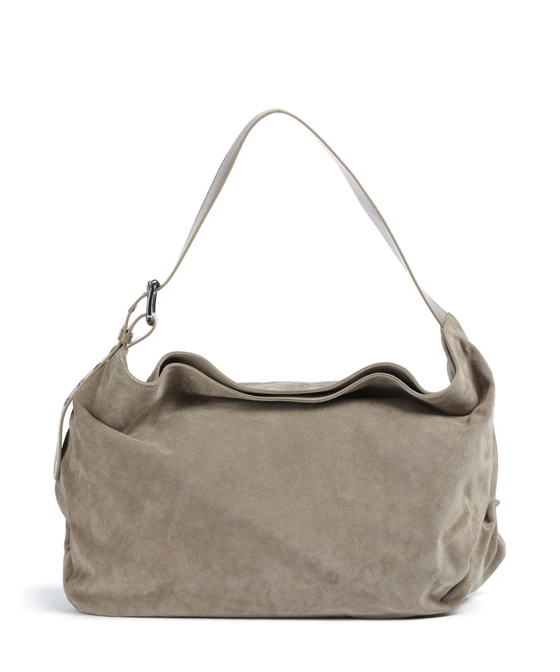 Vivienne Westwood Maxime Suede Large Beuteltasche stone