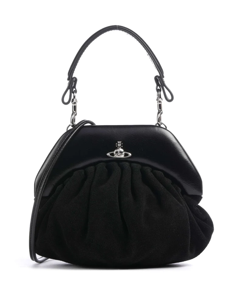 Vivienne Westwood Brooke Suede Handtasche black