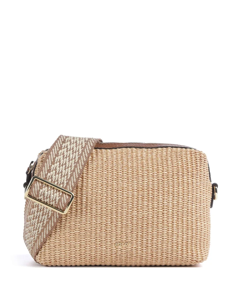 Abro Raffia Kaia Umhängetasche natural