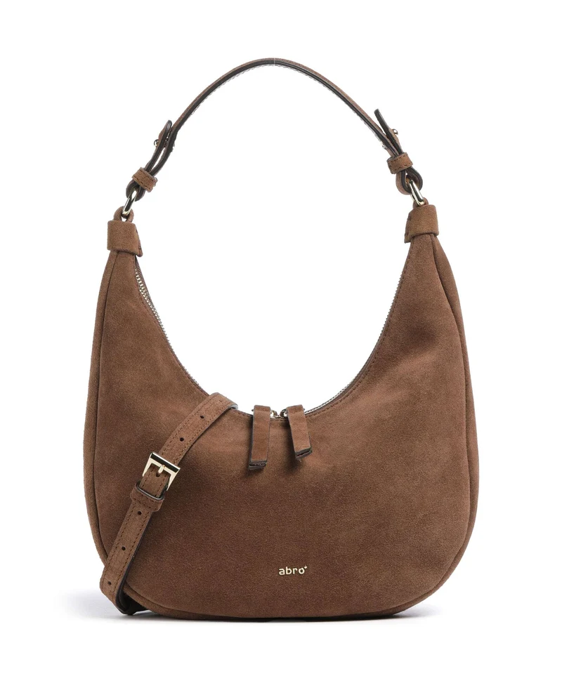 Abro Suede Nana Mini Beuteltasche wood
