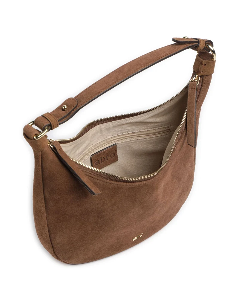 Abro Suede Nana Mini Beuteltasche wood