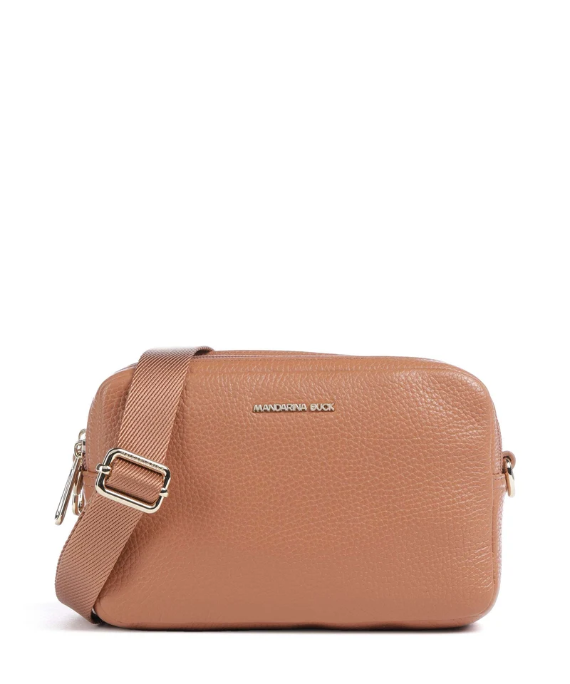 Mandarina Duck Mellow Leather Umhängetasche pecan nut