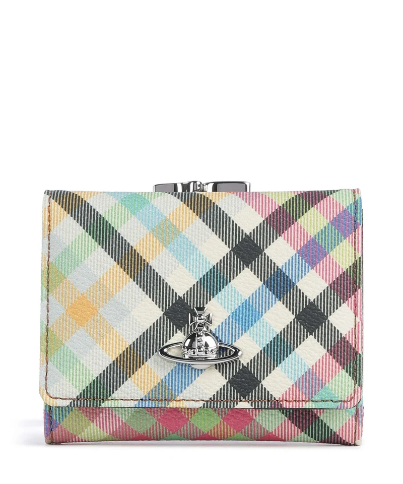 Vivienne Westwood Frame Buccia D'Arancia Small Geldbörse heather plaid