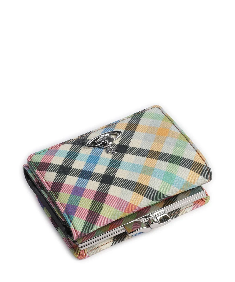Vivienne Westwood Frame Buccia D'Arancia Small Geldbörse heather plaid