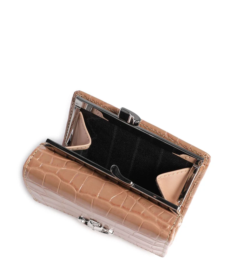 Vivienne Westwood Frame Embossed Croc Small Geldbörse dusty pink