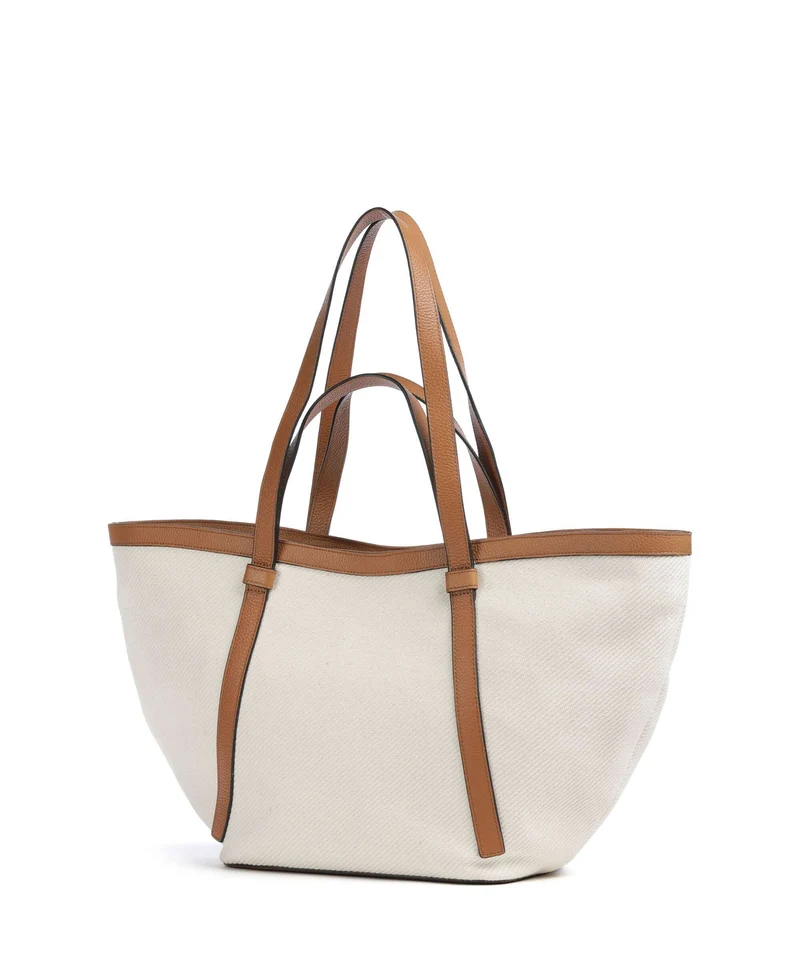 Abro Super Drill Cosmo Large Shopper ivory/cuoio