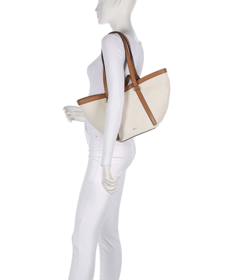 Abro Super Drill Cosmo Medium Shopper ivory/cuoio