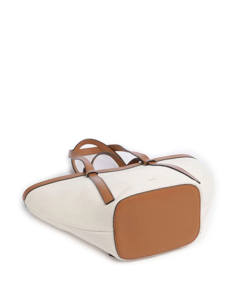 Abro Super Drill Cosmo Medium Shopper ivory/cuoio