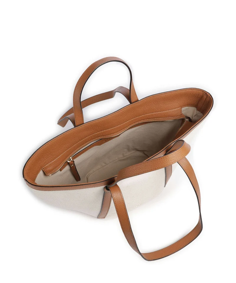 Abro Super Drill Cosmo Medium Shopper ivory/cuoio