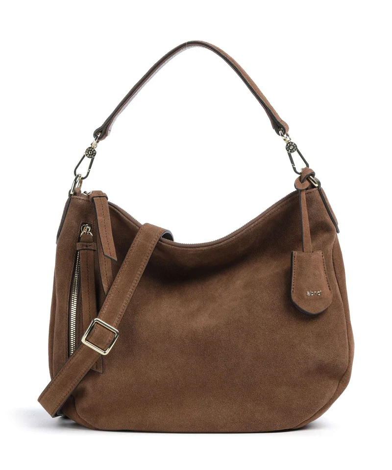 Abro Suede Juna Small Beuteltasche wood