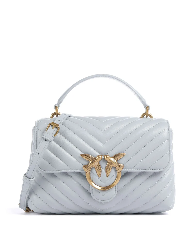 Pinko Love Lady Puff Mini Handtasche azzurro celeste/antique gold