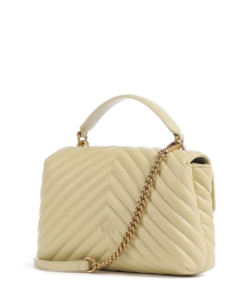 Pinko Love Lady Puff Mini Handtasche giallo vaniglia/antique gold