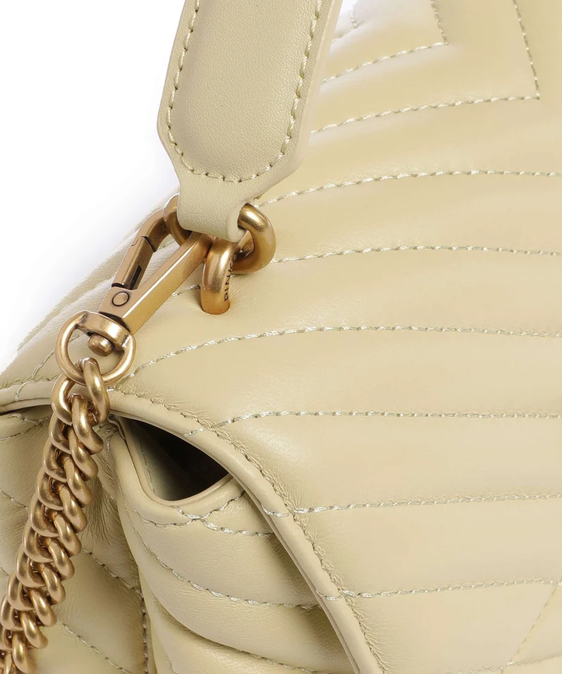 Pinko Love Lady Puff Mini Handtasche giallo vaniglia/antique gold
