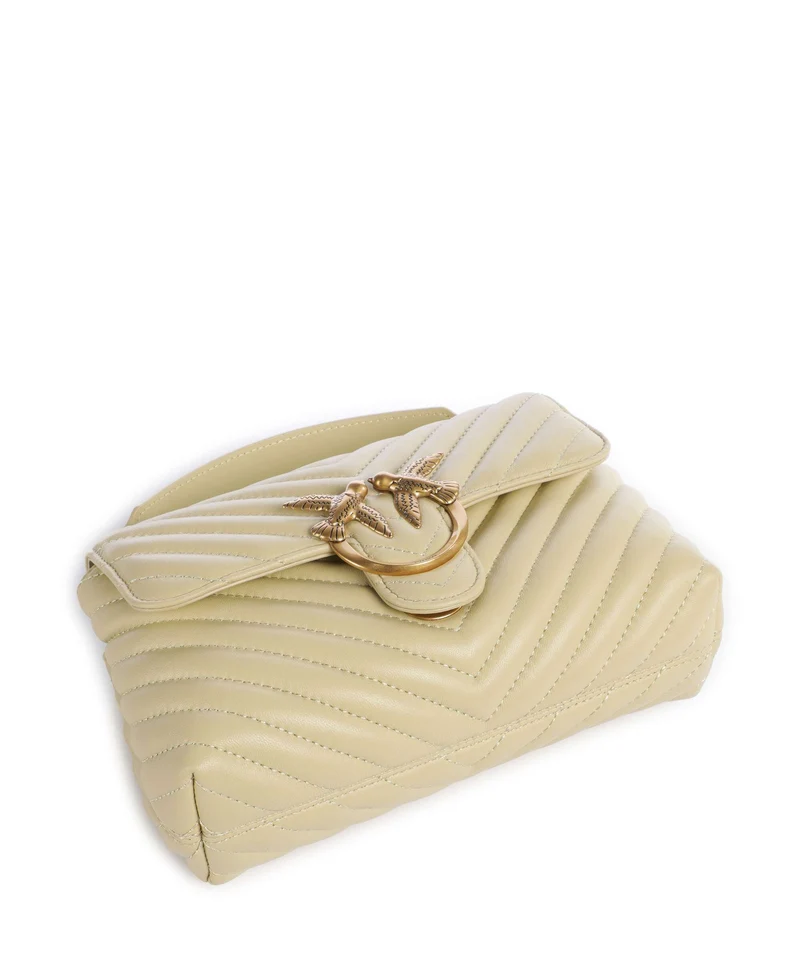 Pinko Love Lady Puff Mini Handtasche giallo vaniglia/antique gold