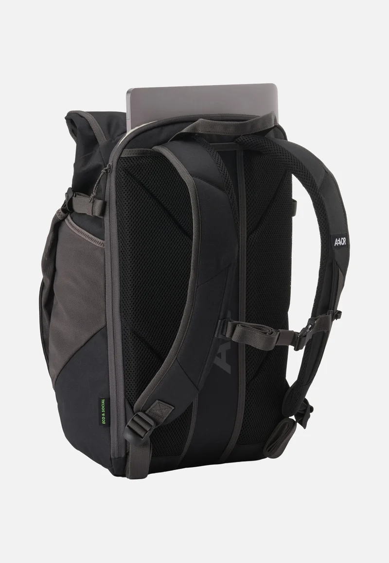 Roll Pack Black Charcoal - Rolltop Rucksack