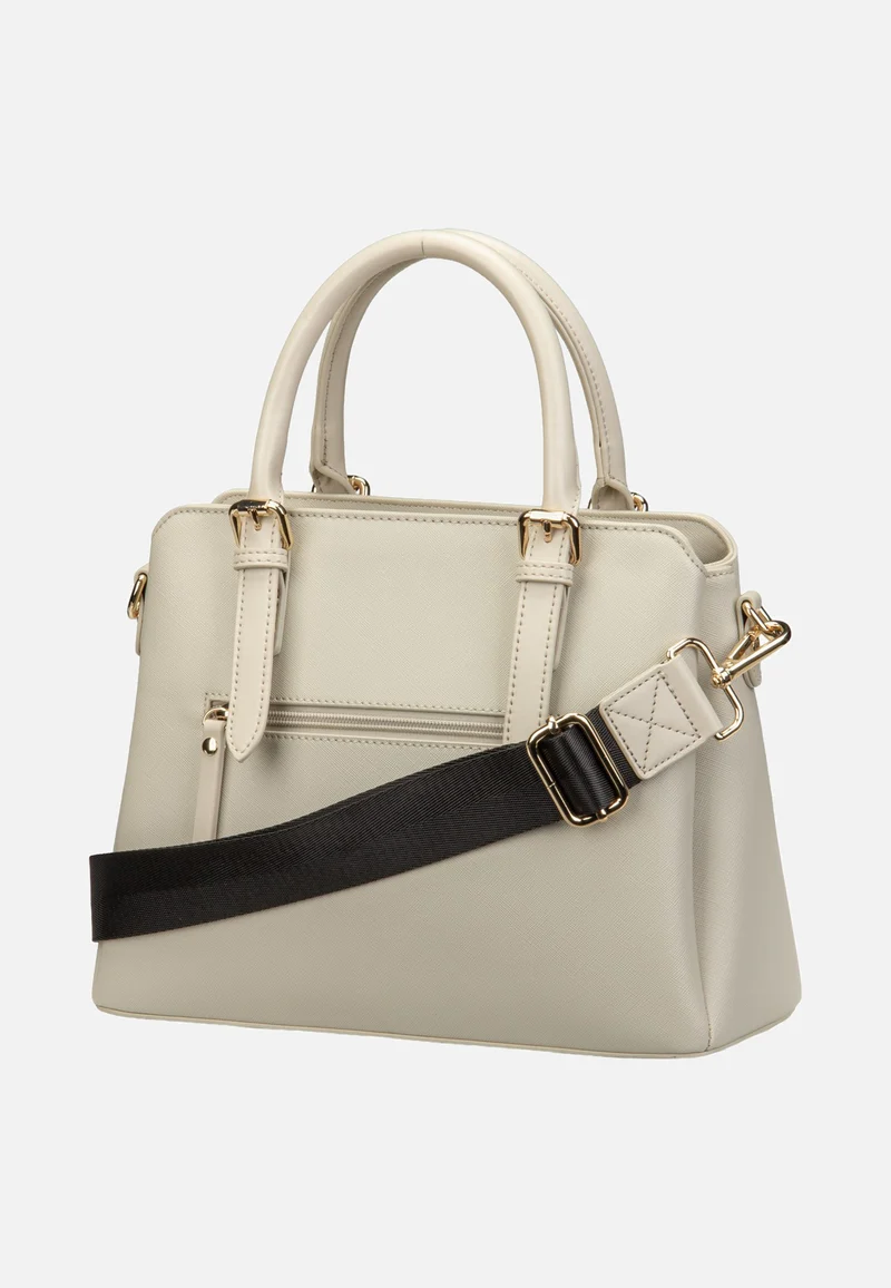 Ella Saffiano Bowling Bag M Beige - Bowling Bag