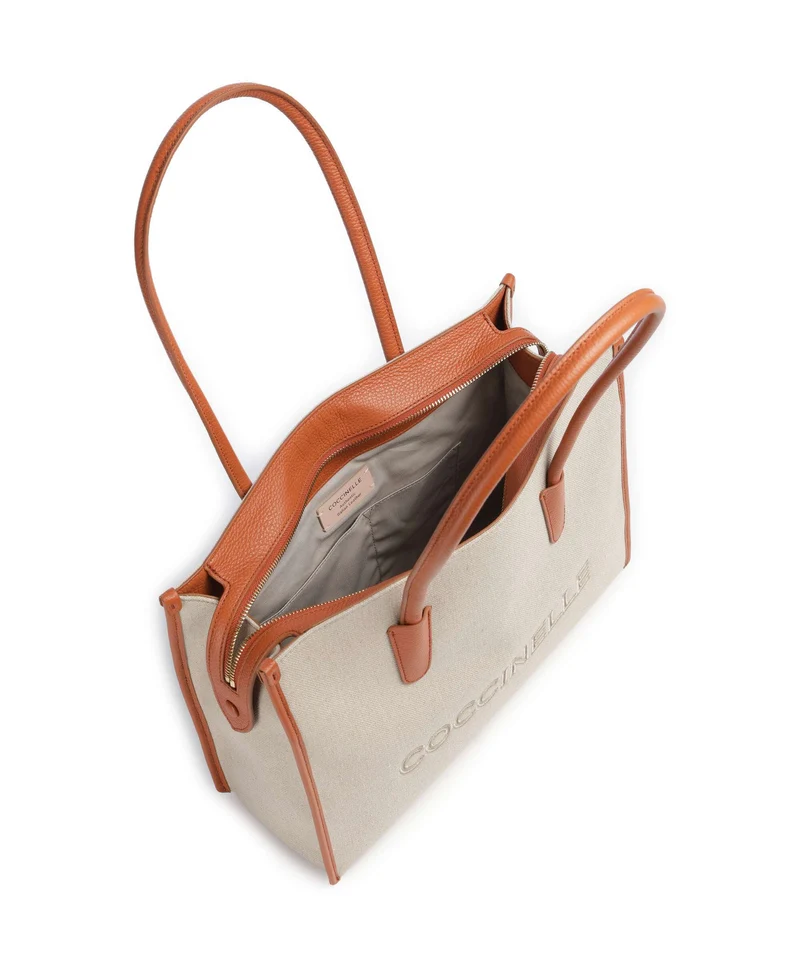 Coccinelle Myrtha Canvas Shopper natural/crab