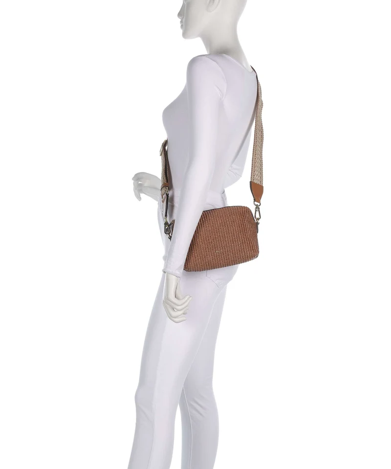 Abro Raffia Kaia Umhängetasche caramel/cognac
