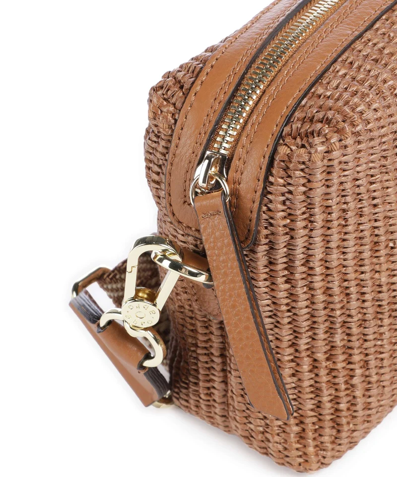 Abro Raffia Kaia Umhängetasche caramel/cognac