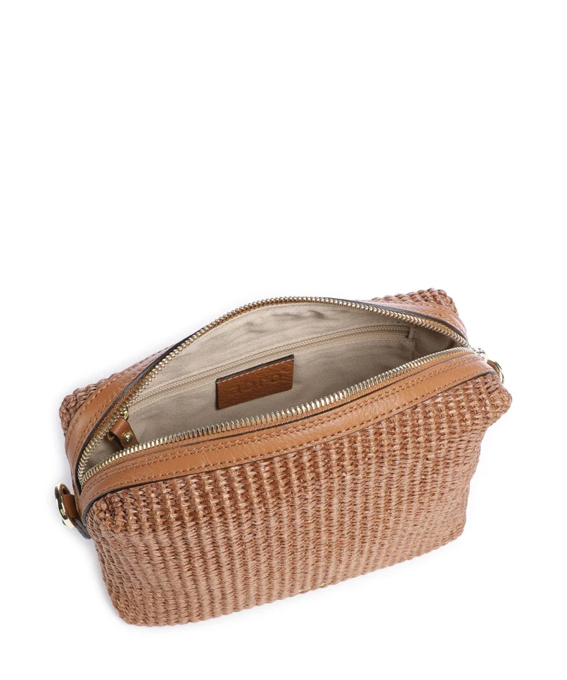 Abro Raffia Kaia Umhängetasche caramel/cognac