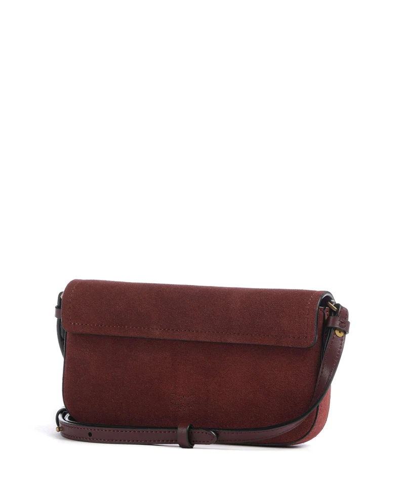 Pinko Saddle Flat Umhängetasche burgundy wine/antique gold
