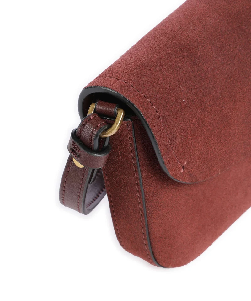 Pinko Saddle Flat Umhängetasche burgundy wine/antique gold