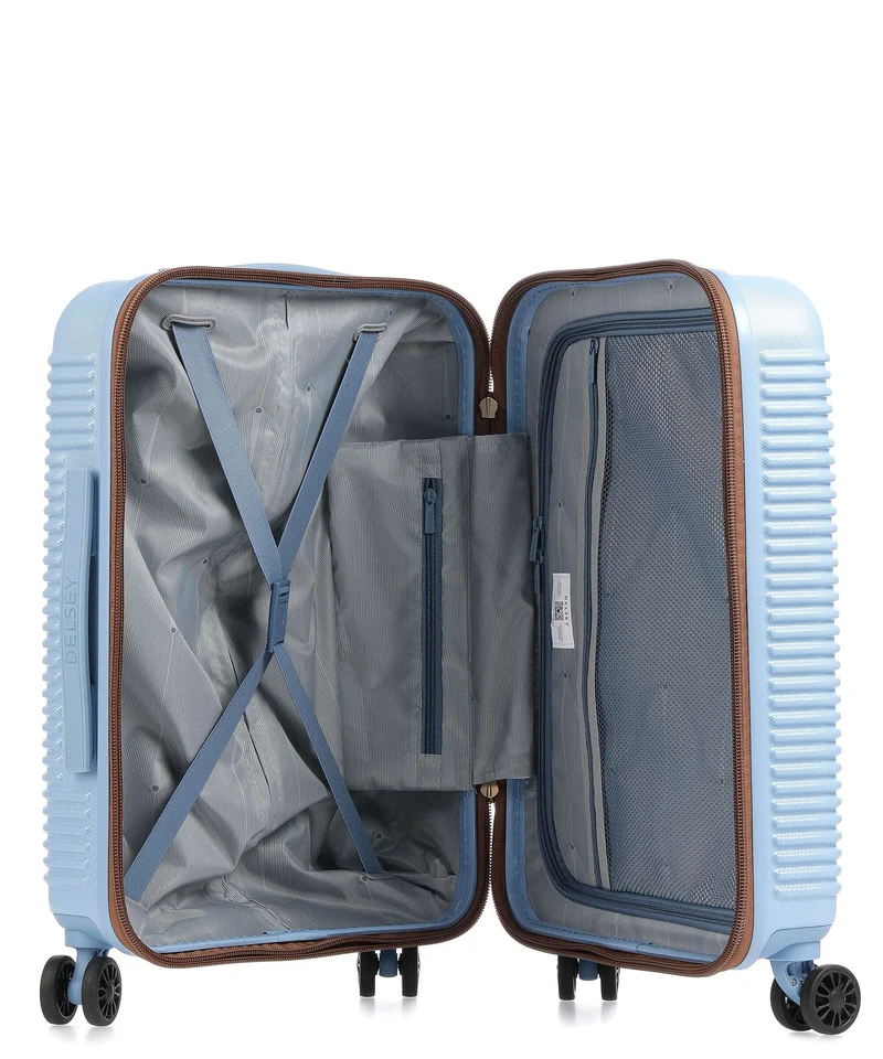 Delsey Paris Freestyle 4-Rollen Trolley himmelblau